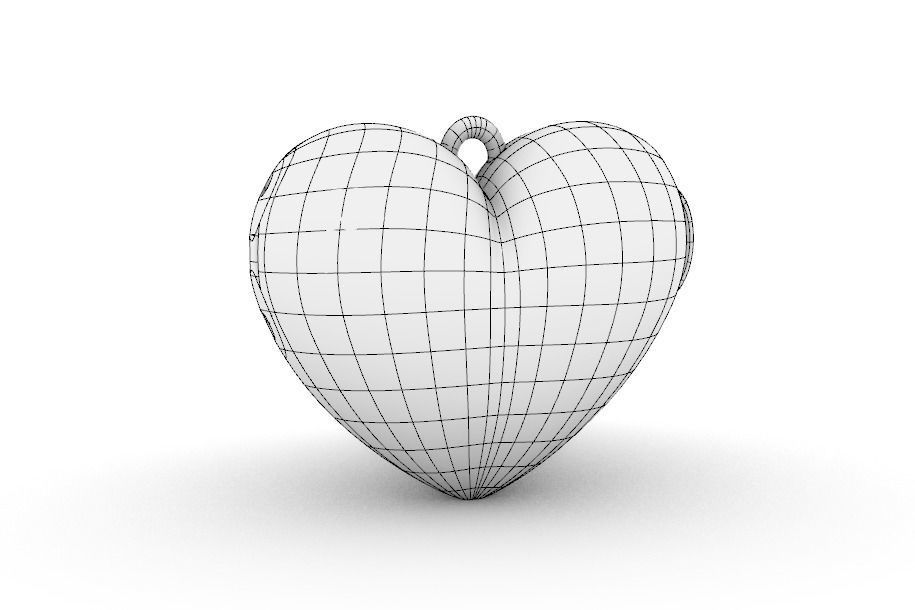 Heart locket with integrated hinge and clasp - 30mm 3D print model_7