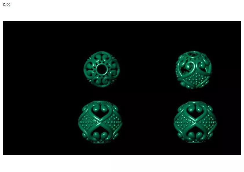 3 size stl beeds 3D print model_0