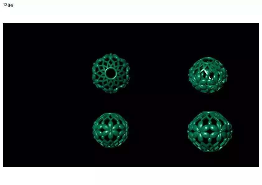 3 size stl beeds 3D print model_0