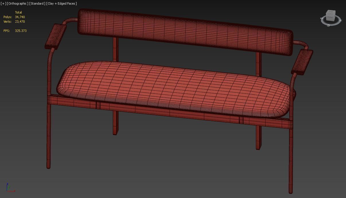 Betwixt Bench Upholstered 3D model_3