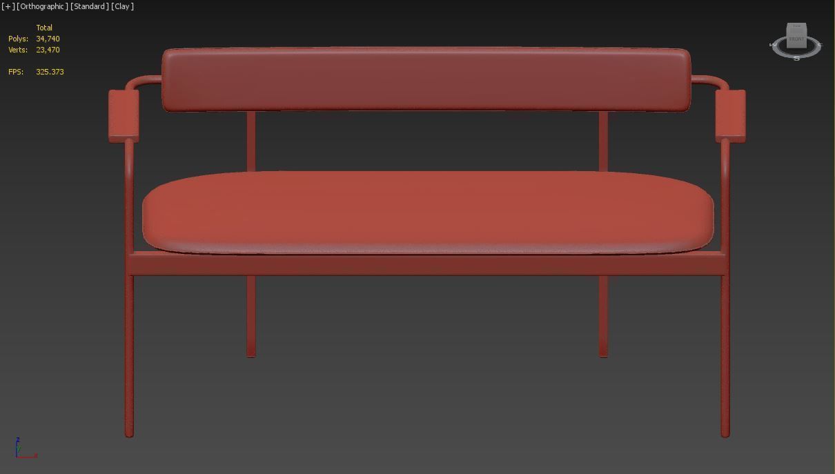 Betwixt Bench Upholstered 3D model_5
