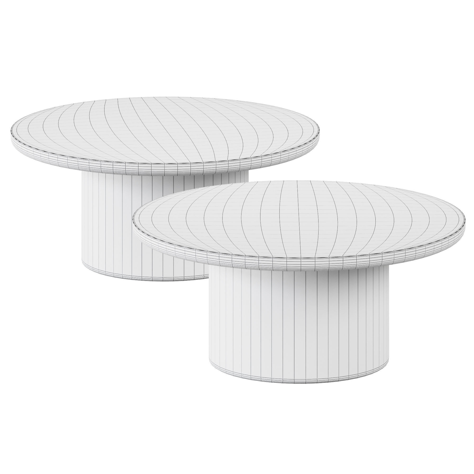 Justice Oak Coffee Table by CB2 3D model_1