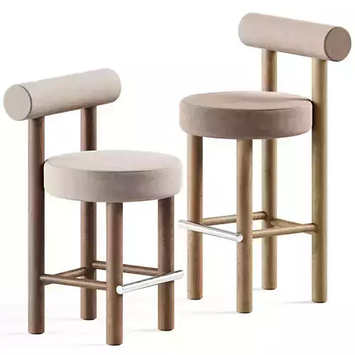 Counter and Bar Chair Gropius CS2 by Noom 3D model