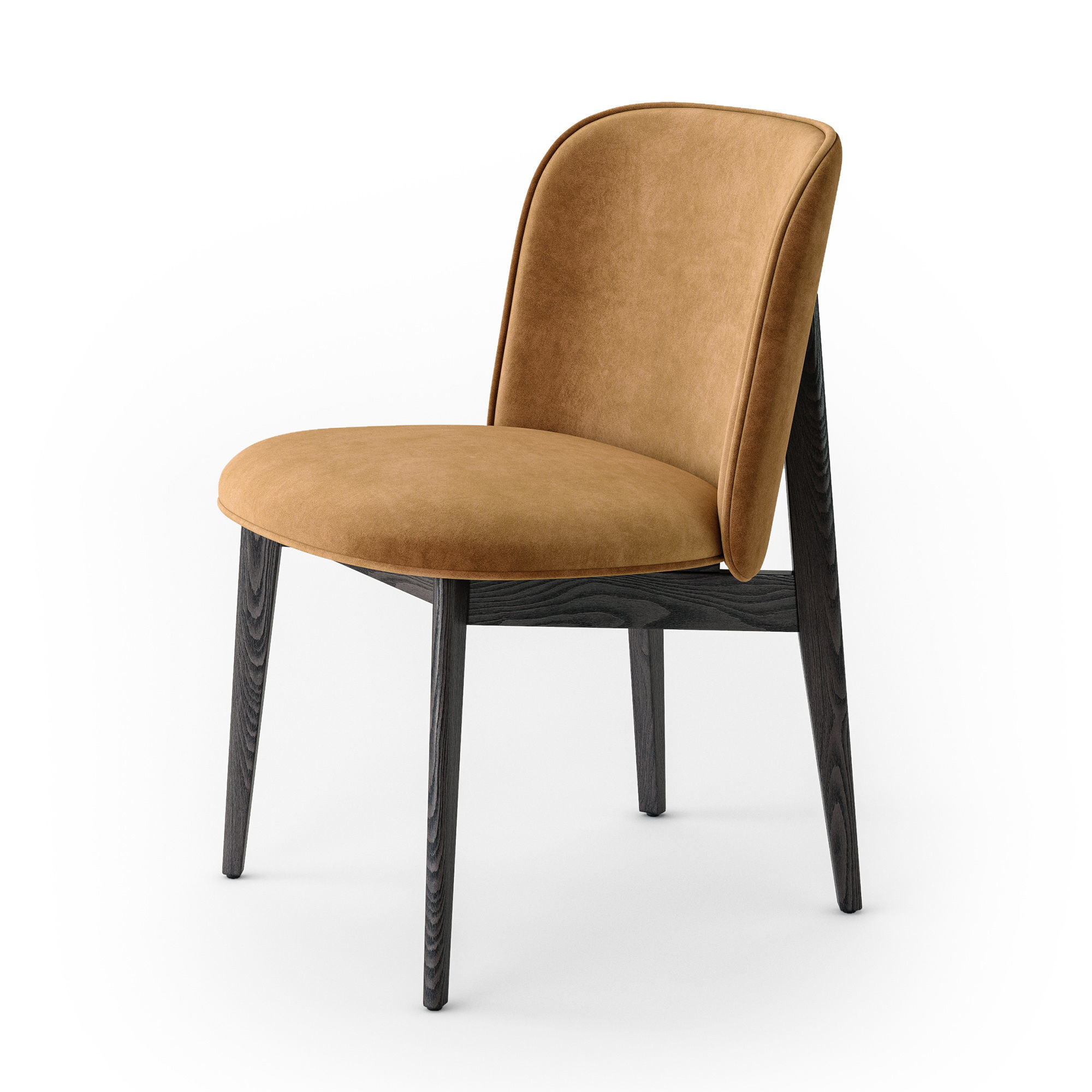 Calligaris Abrey wood chair 3D model_4