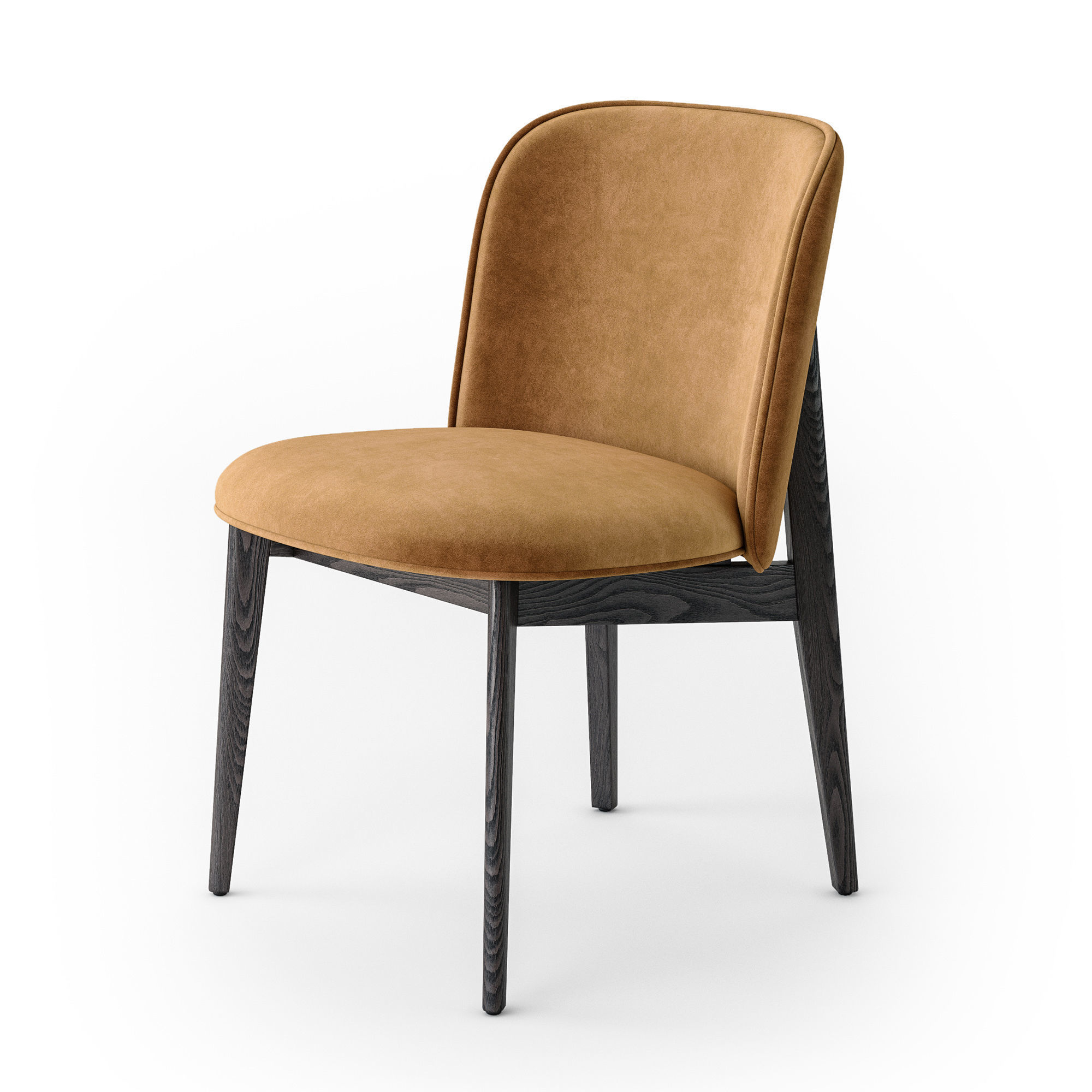 Calligaris Abrey wood chair 3D model_2