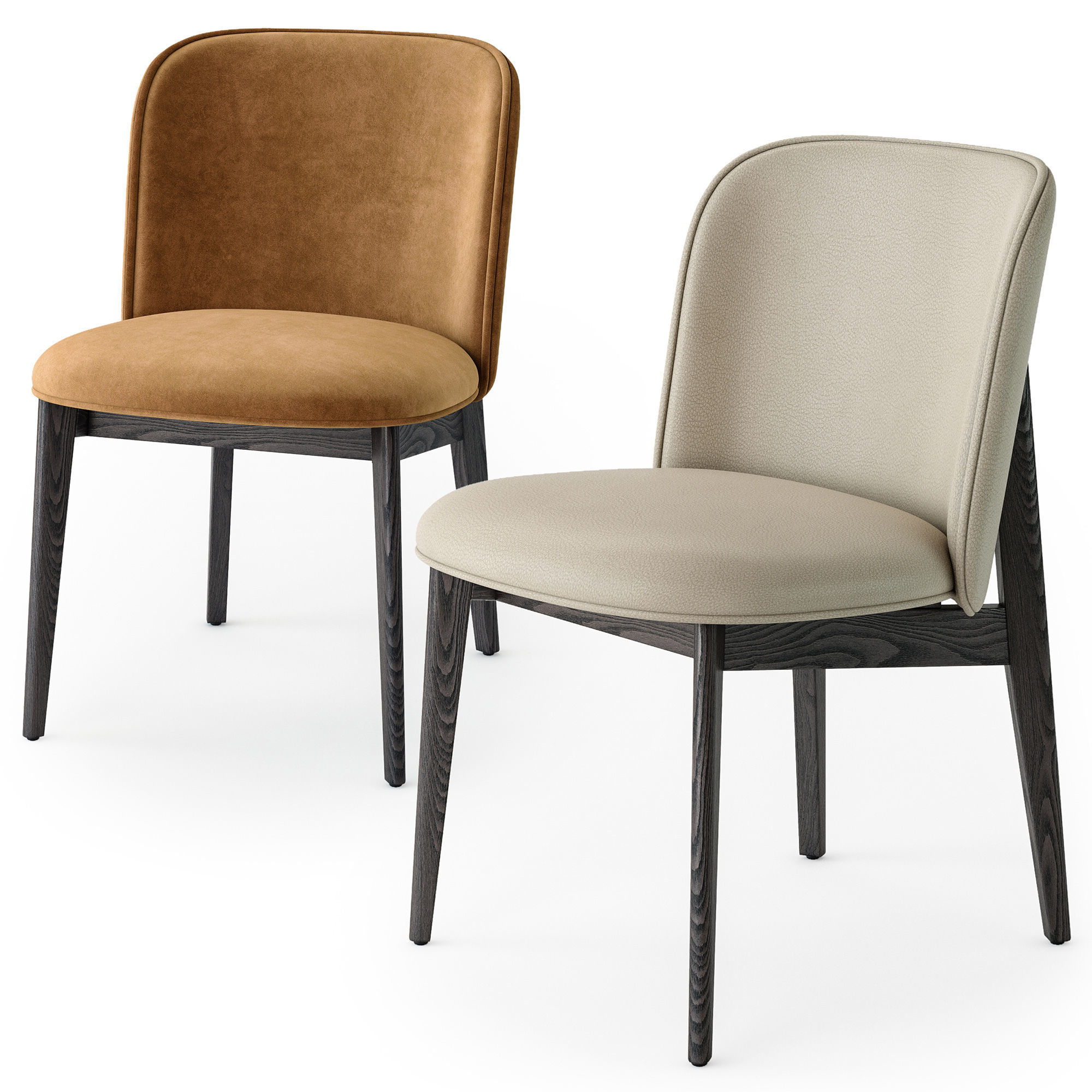 Calligaris Abrey wood chair 3D model_0