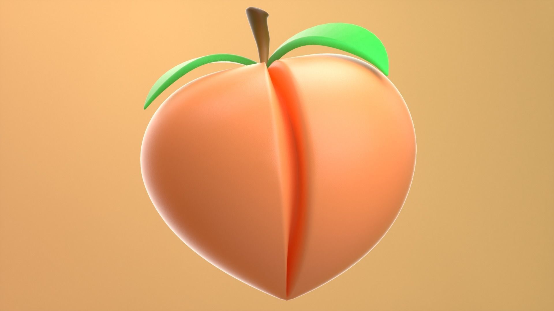 Peach 3D Model 3D model_8