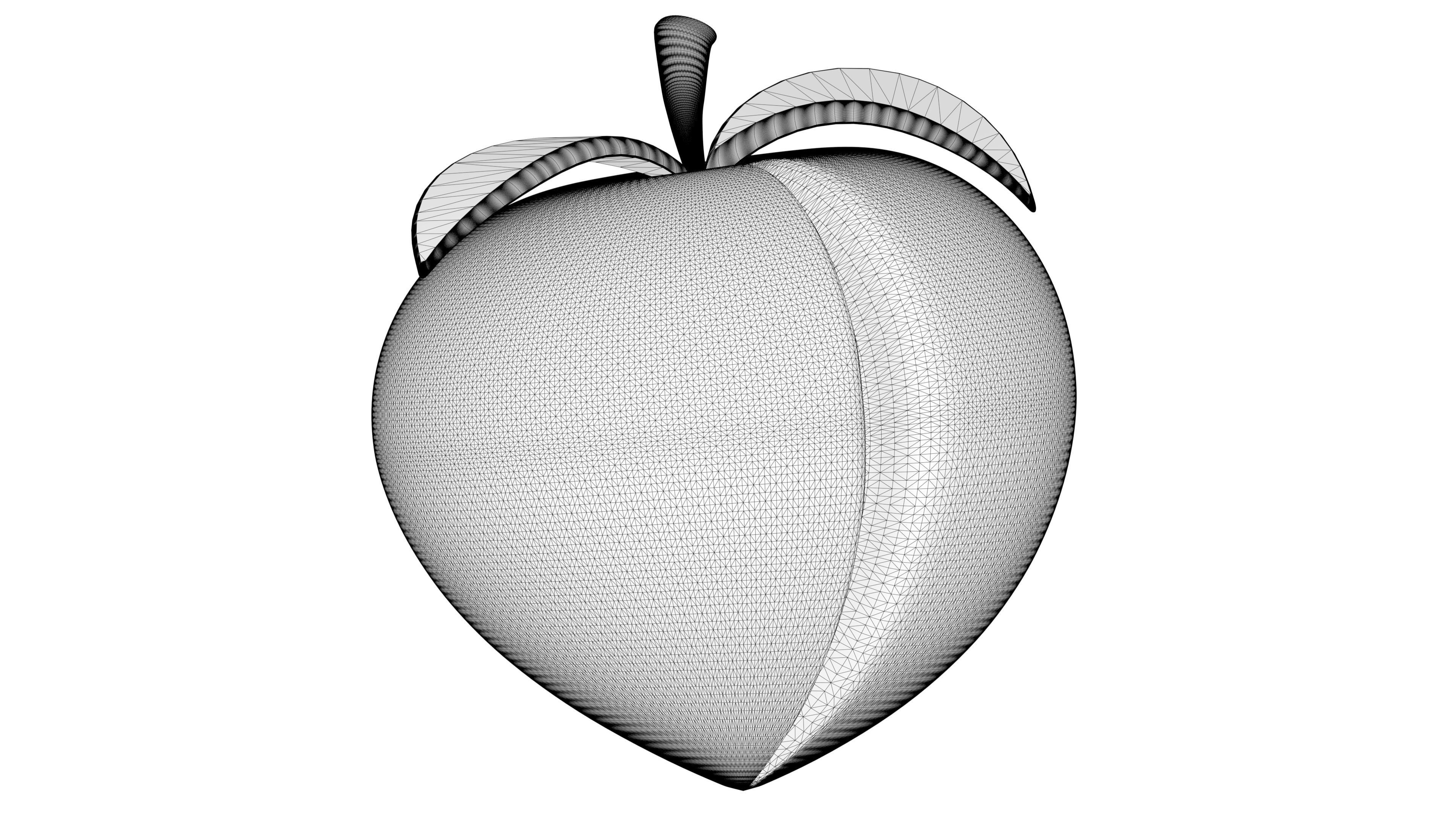 Peach 3D Model 3D model_4