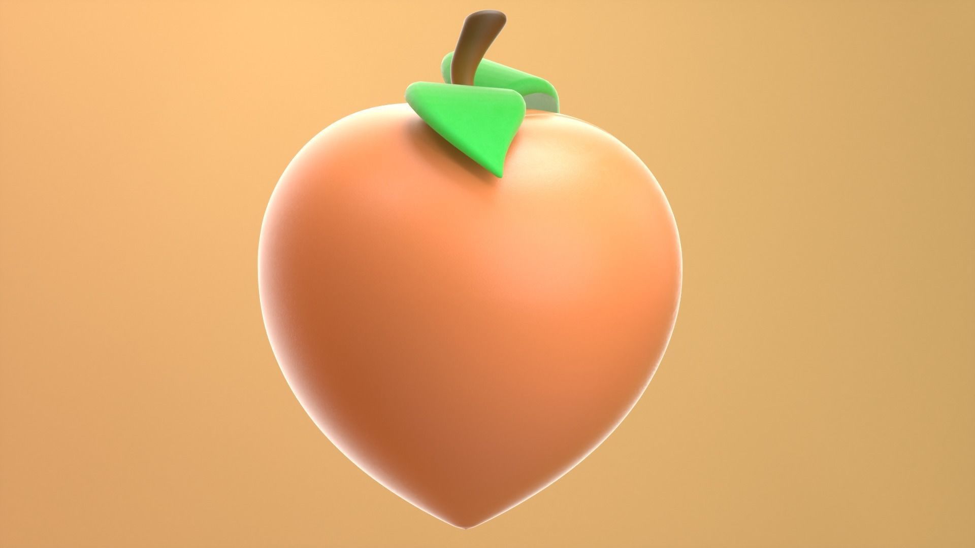 Peach 3D Model 3D model_6