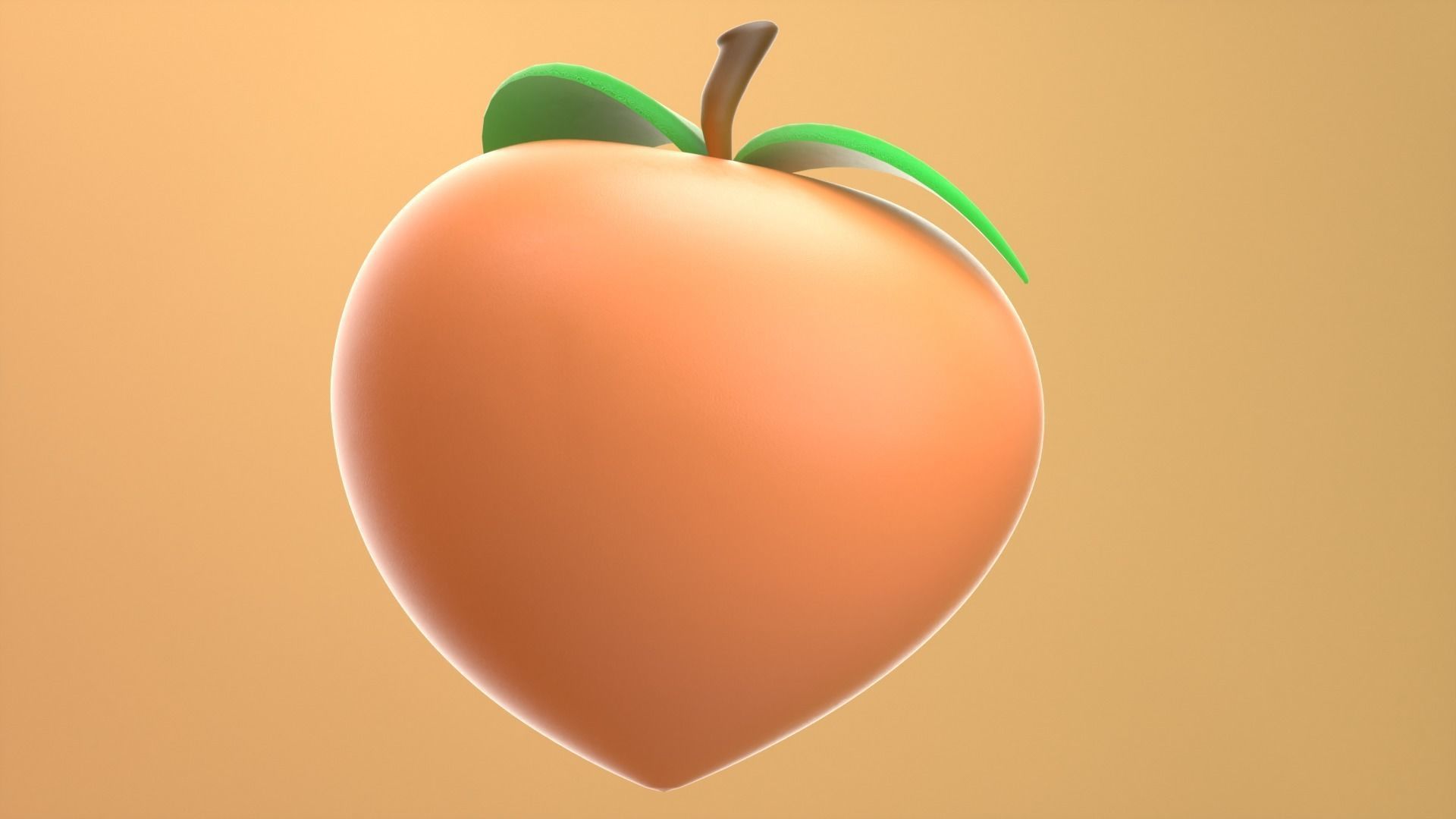 Peach 3D Model 3D model_7