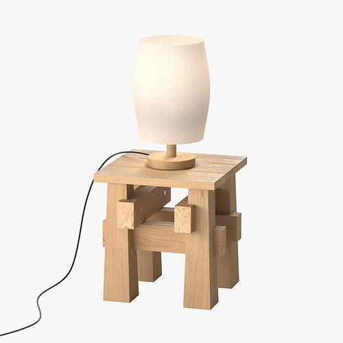 Tabouret with lamp Free 3D model