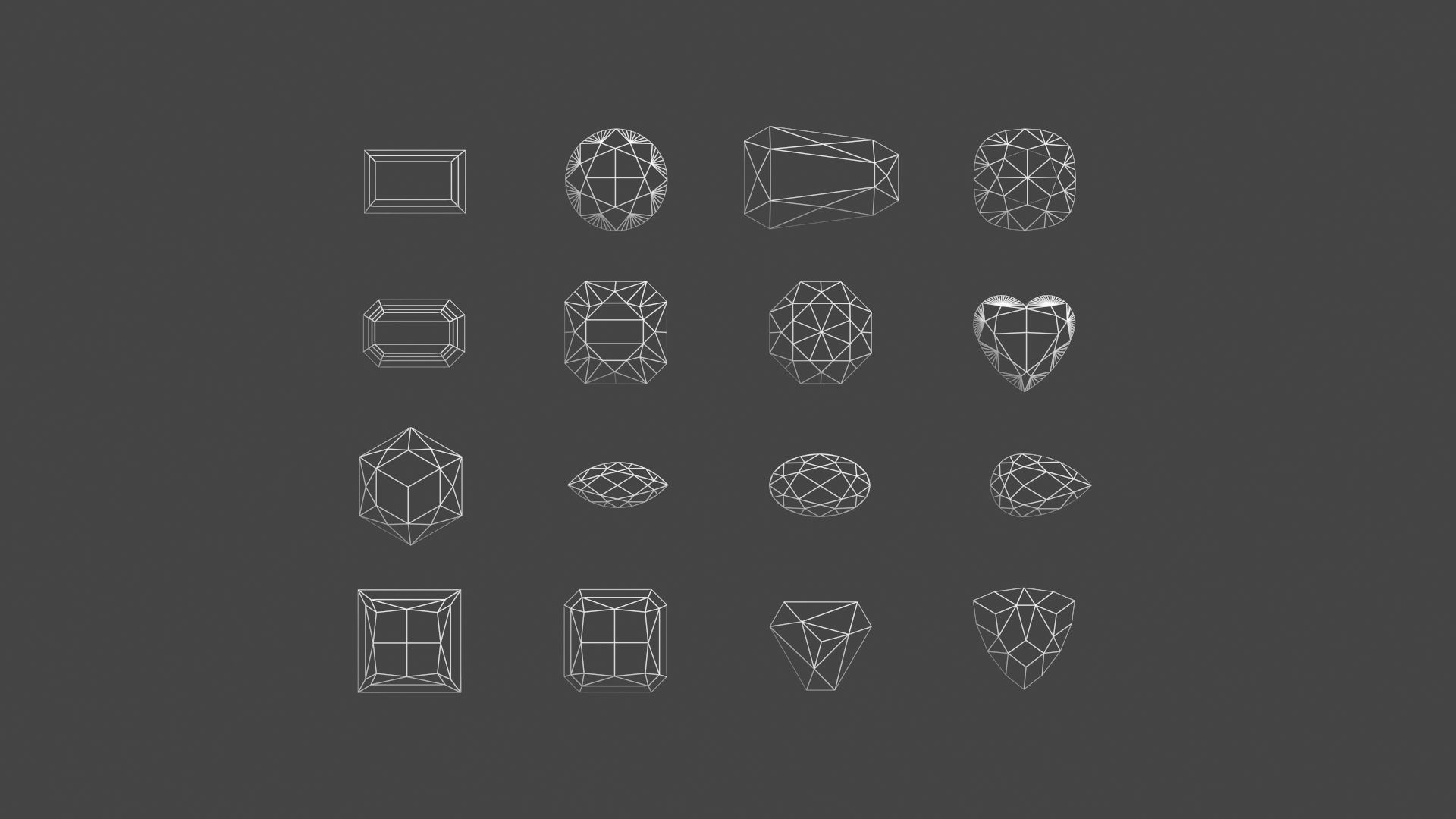 GEMS-019 Diamonds Cognag Low-poly 3D model_2