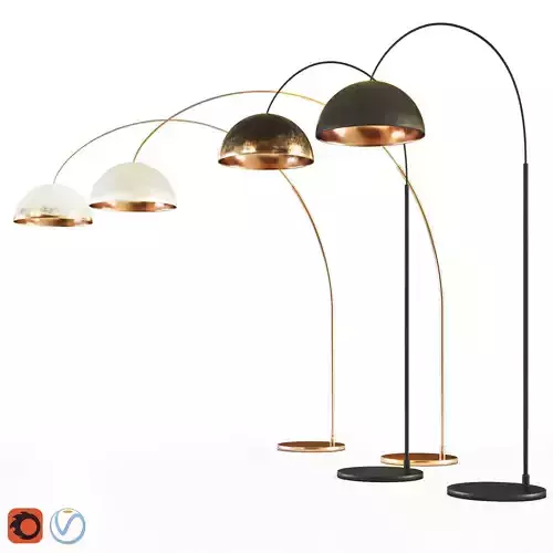 Floor light - dome light 3D model