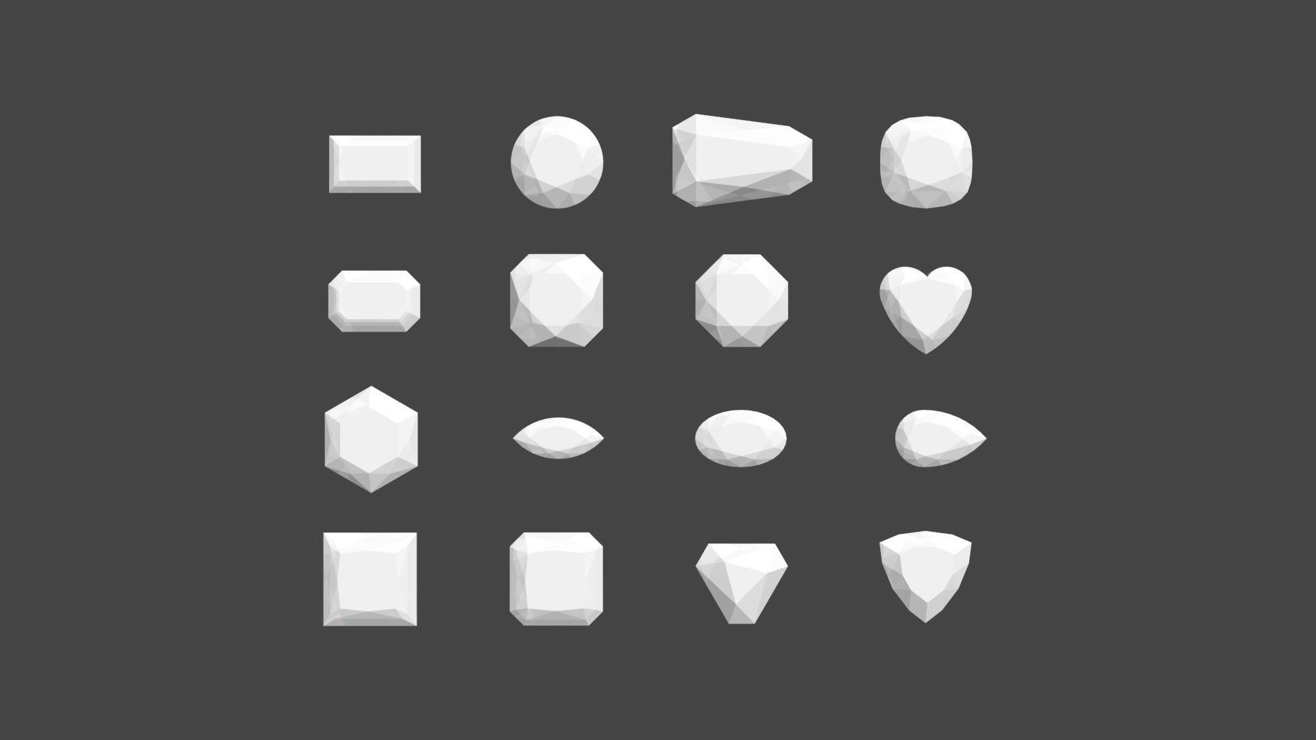 GEMS-020 Emerald Low-poly 3D model_1