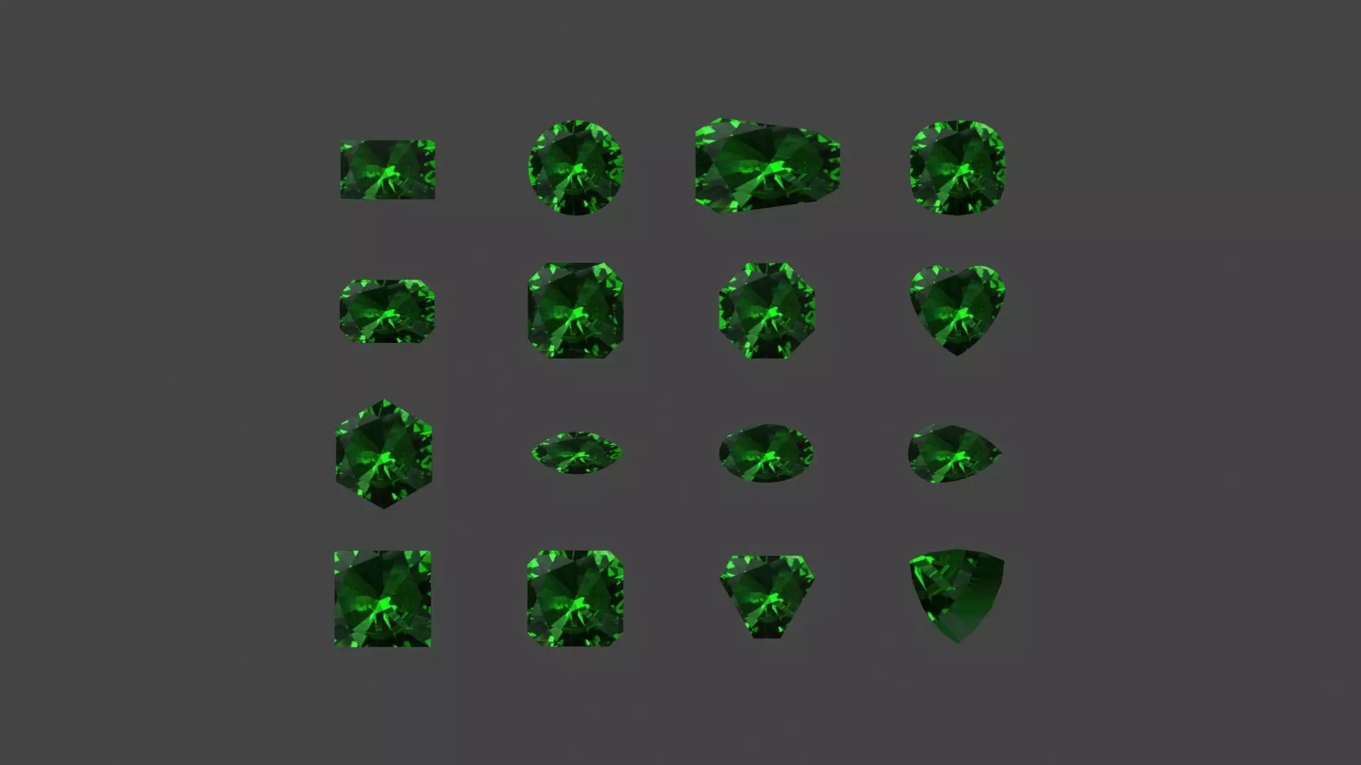 GEMS-020 Emerald Low-poly 3D model_0