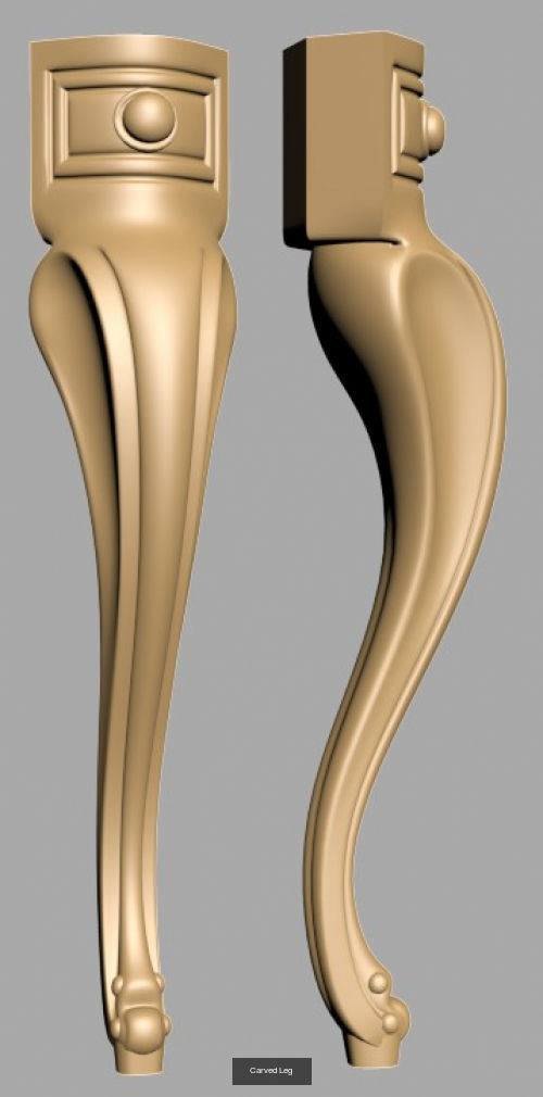 Carved Legs 3D Model Collection_9
