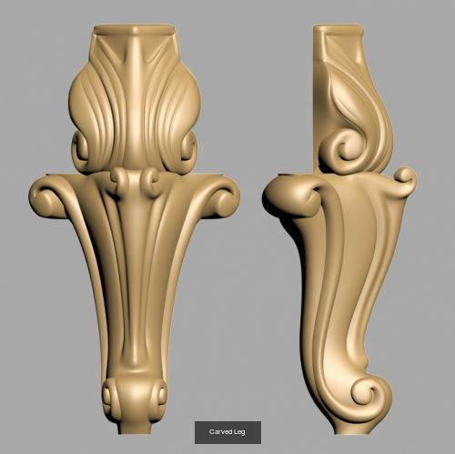 Carved Legs 3D Model Collection_2