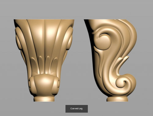 Carved Legs 3D Model Collection_5