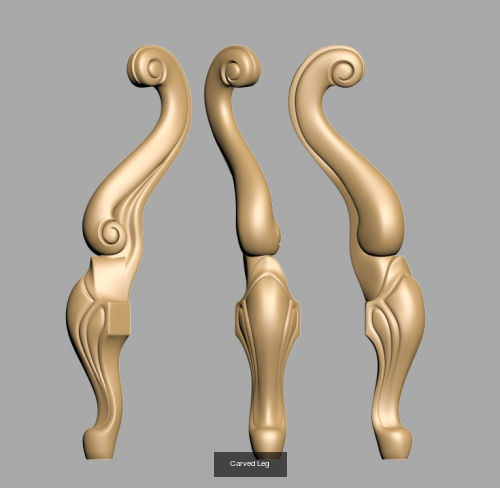 Carved Legs 3D Model Collection_8