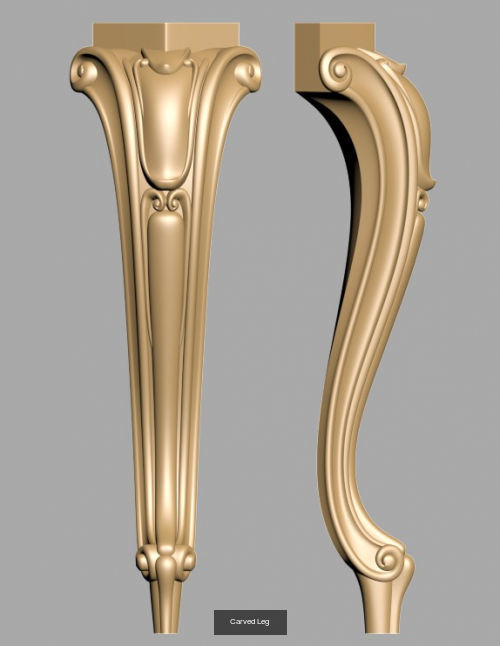 Carved Legs 3D Model Collection_6