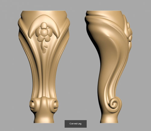 Carved Legs 3D Model Collection_3