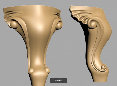Carved Legs 3D Model Collection_15
