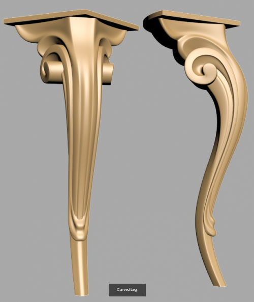 Carved Legs 3D Model Collection_14
