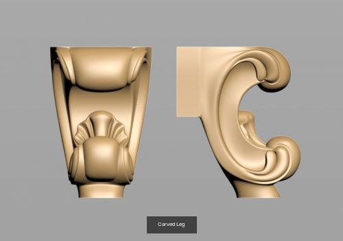 Carved Legs 3D Model Collection_11