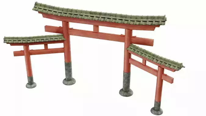 Torii gate miwa type 3D model