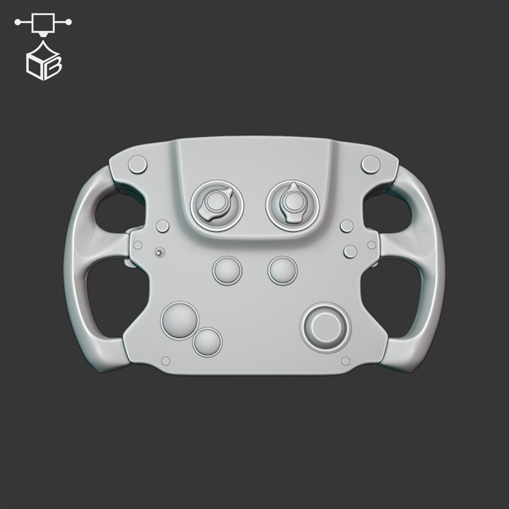STEERING WHEEL MCLAREN P1 GTR 3D print model_2