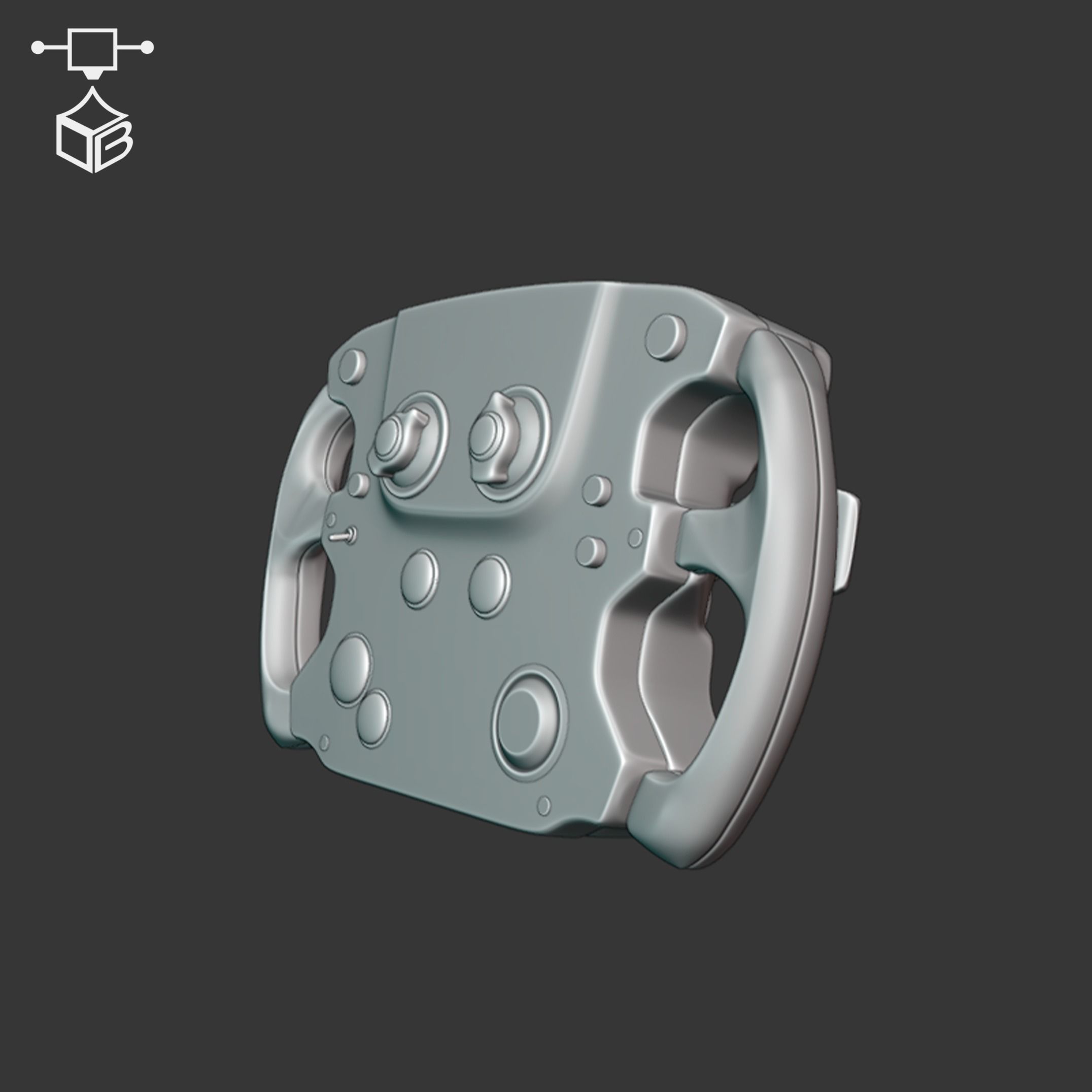 STEERING WHEEL MCLAREN P1 GTR 3D print model_3