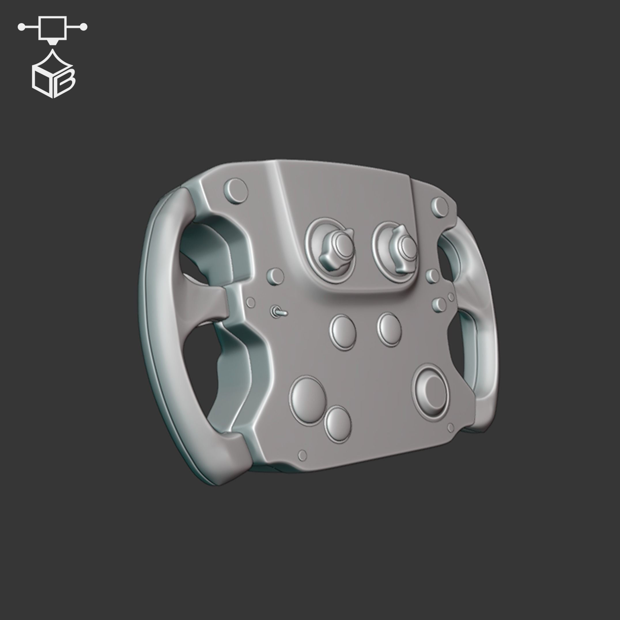 STEERING WHEEL MCLAREN P1 GTR 3D print model_7