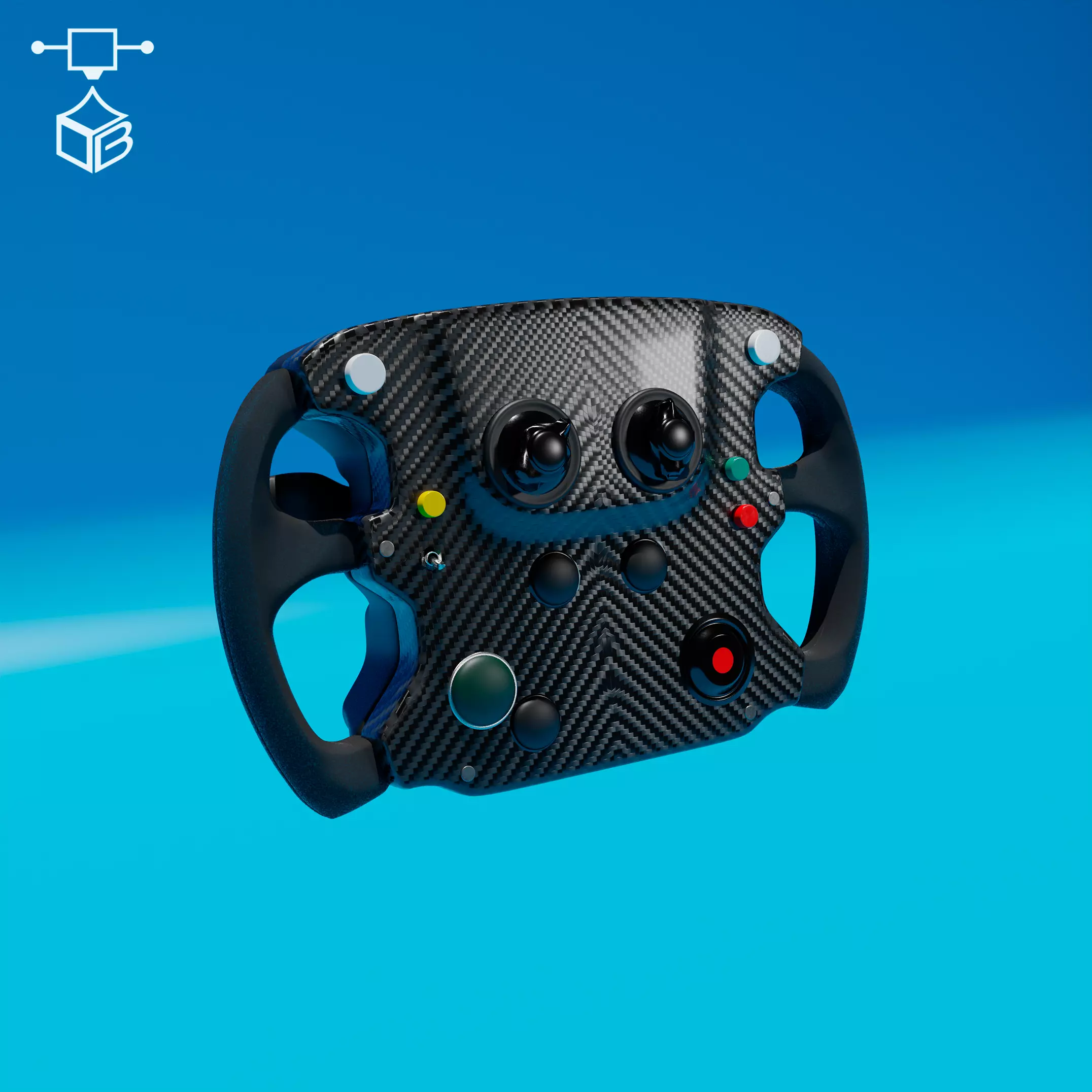 STEERING WHEEL MCLAREN P1 GTR 3D print model_0