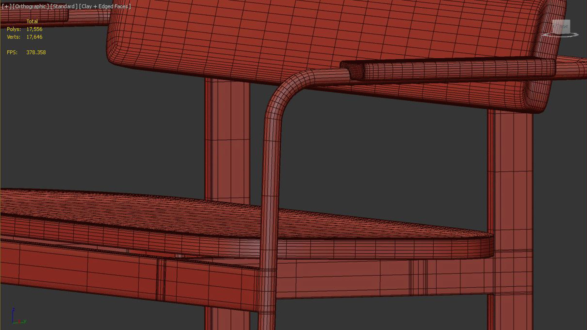 Betwixt Bench - Wood 3D model_5