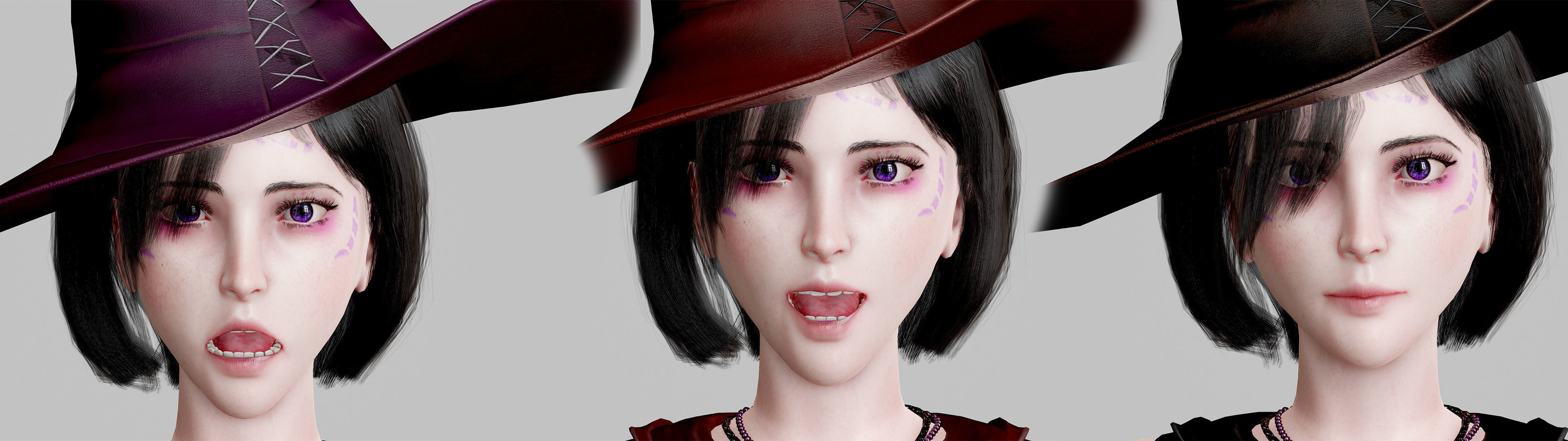 Witch Lady Game Ready Character Low-poly 3D model_22