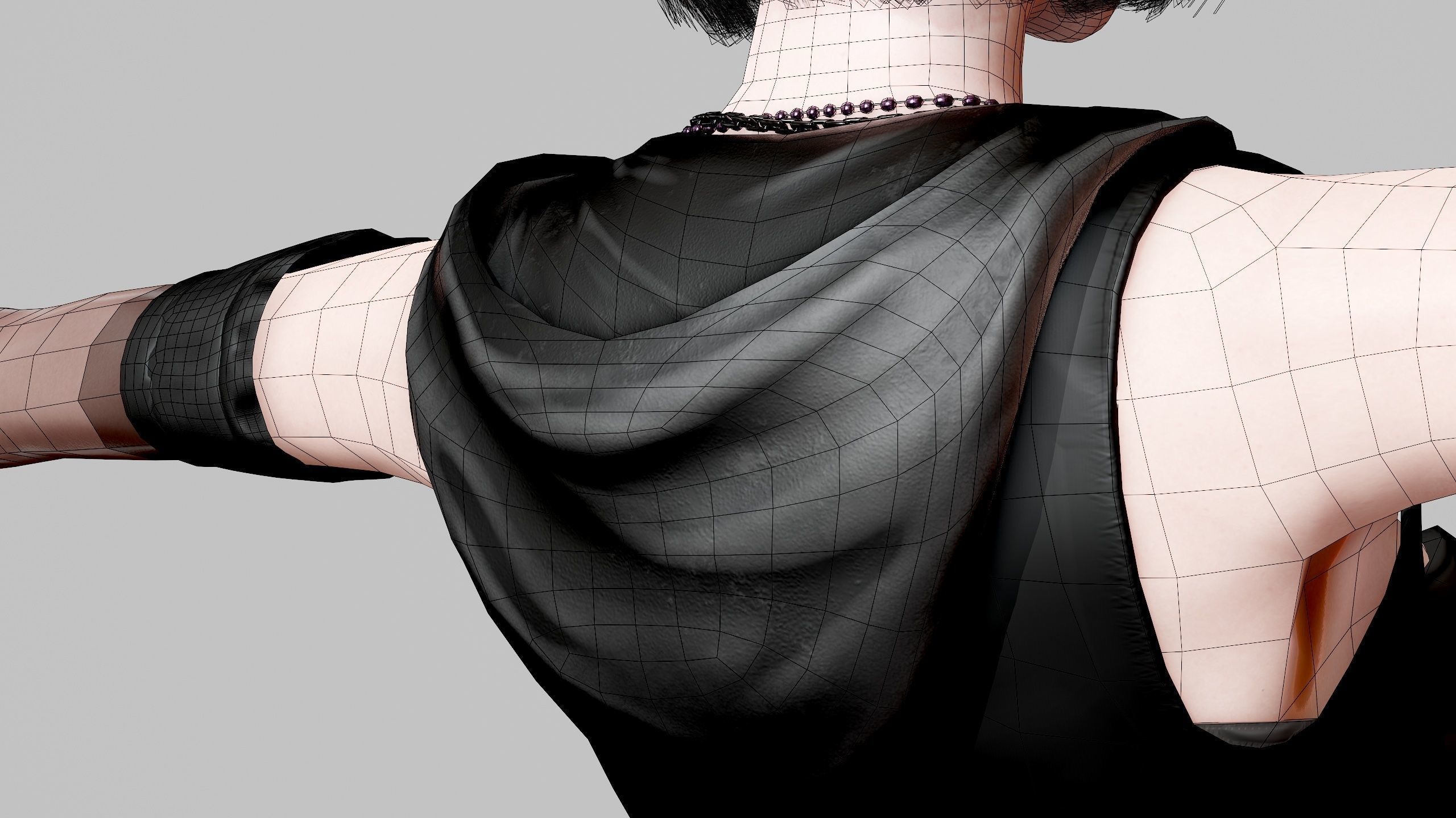 Witch Lady Game Ready Character Low-poly 3D model_20