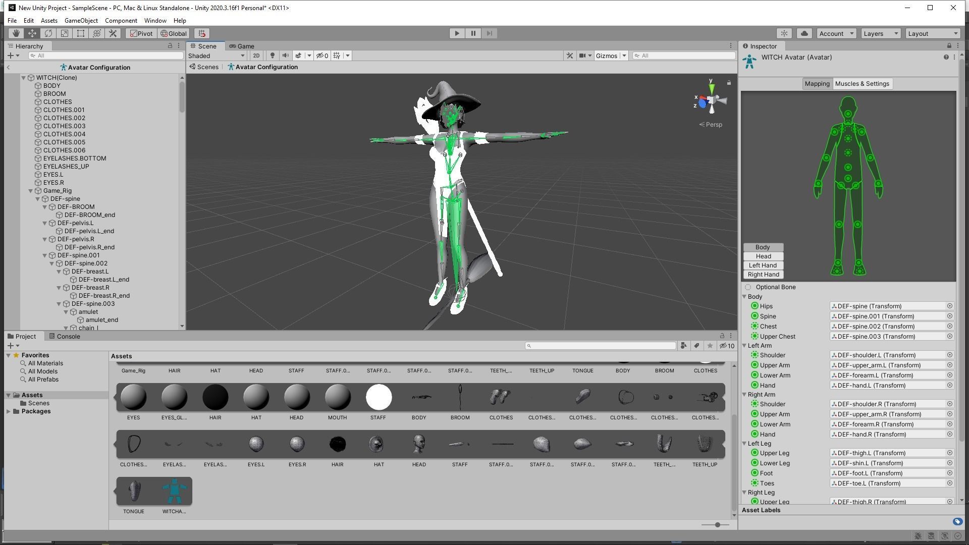 Witch Lady Game Ready Character Low-poly 3D model_35