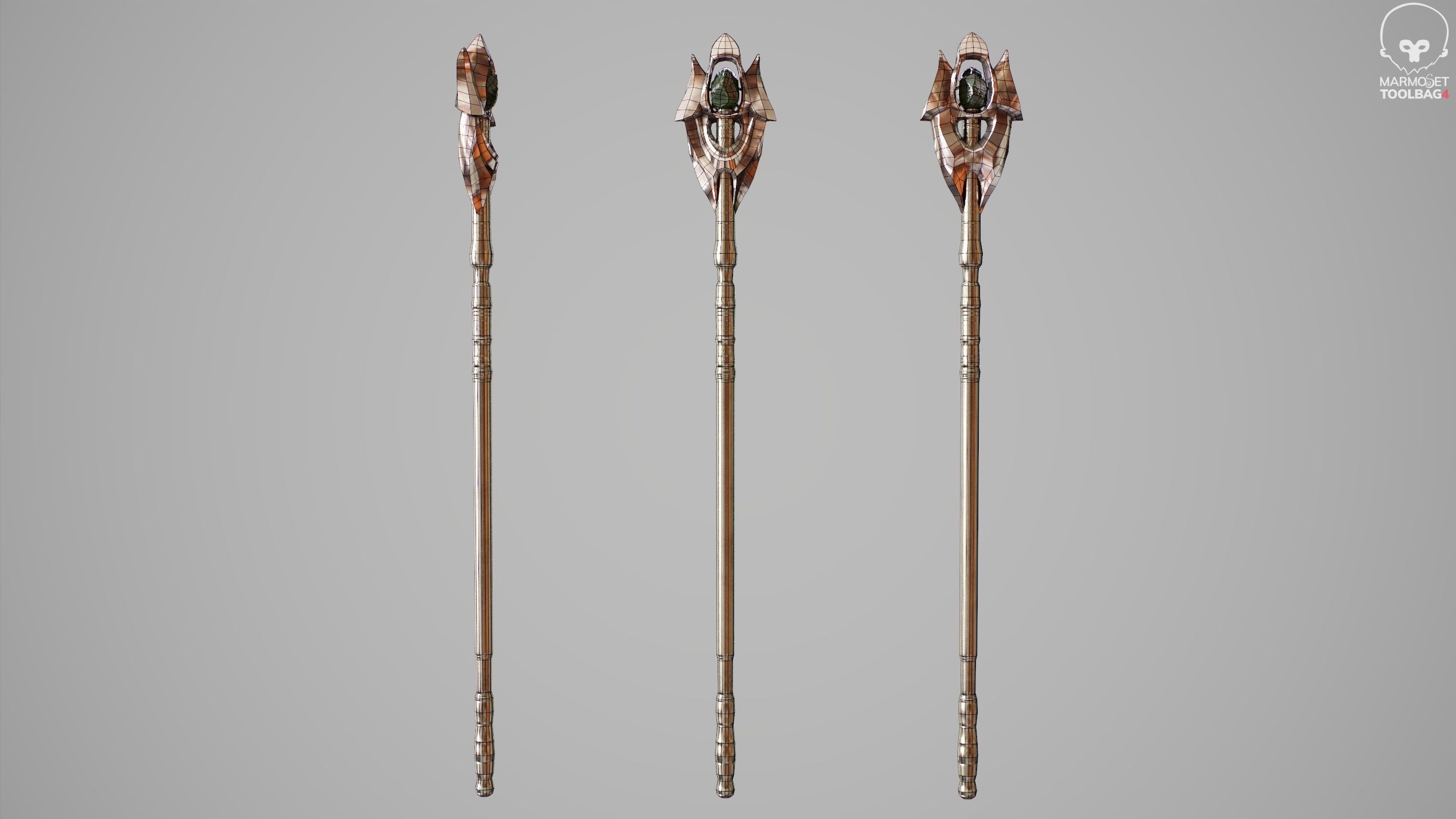 Witch Lady Game Ready Character Low-poly 3D model_24