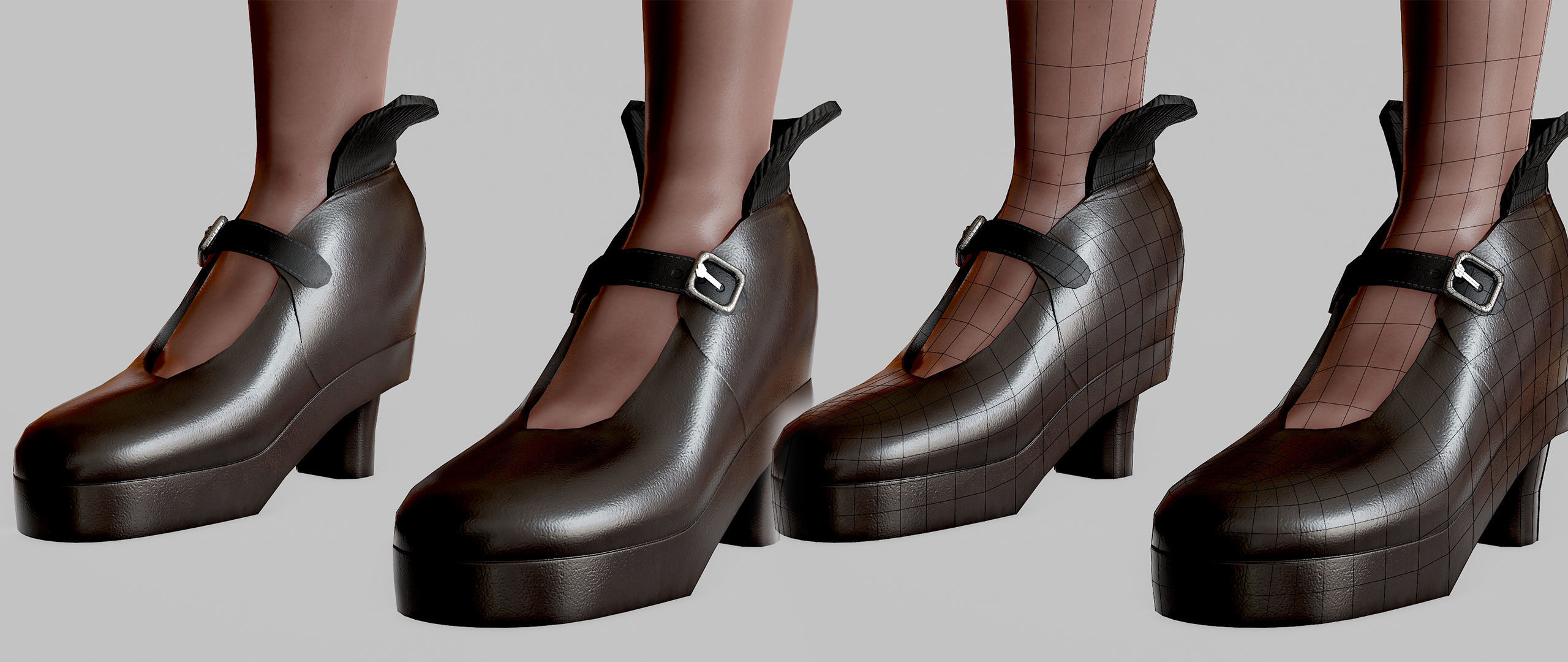 Witch Lady Game Ready Character Low-poly 3D model_17