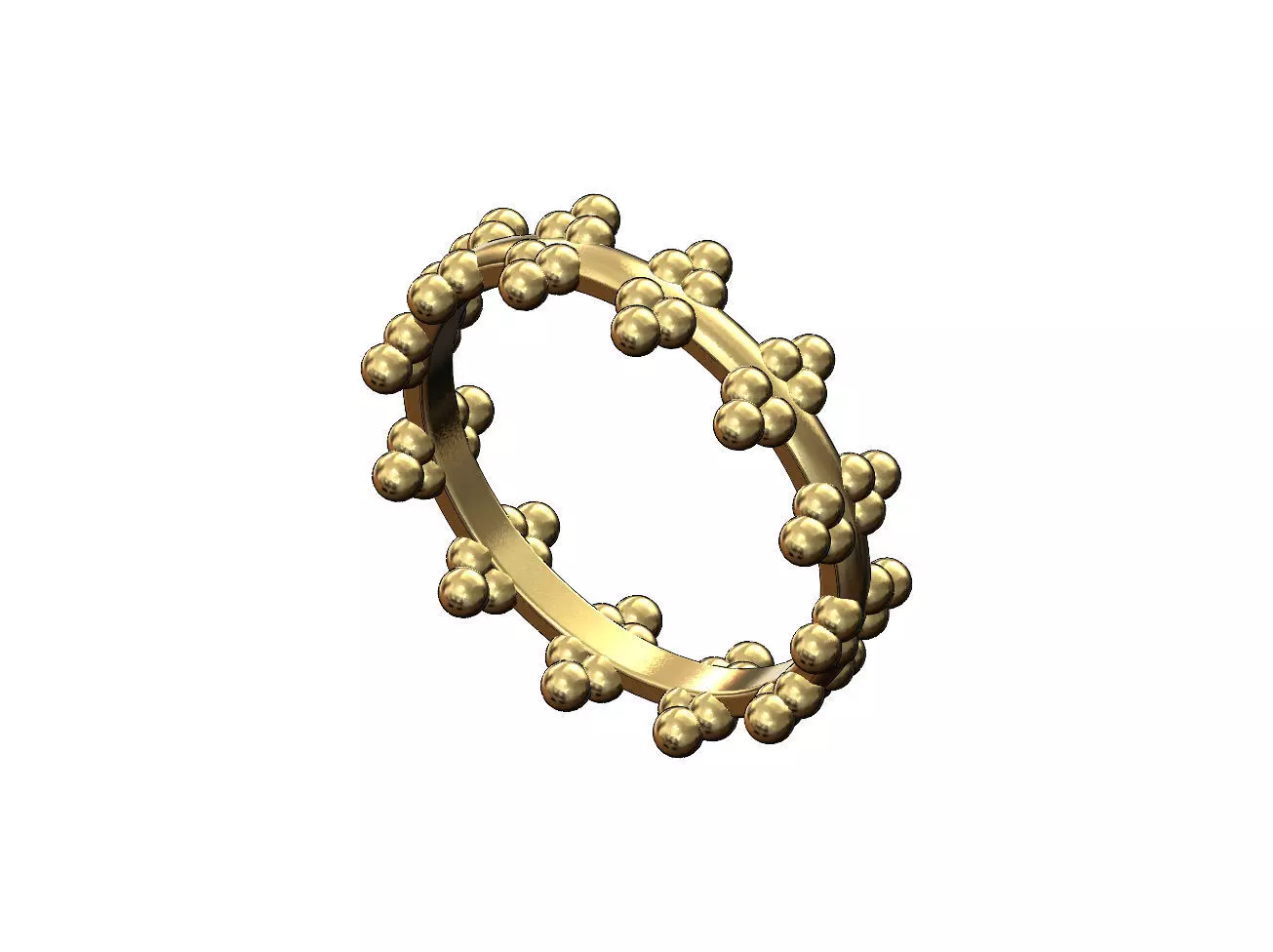 Triple Crown bead fashion band US sizes 6to9 3D print model