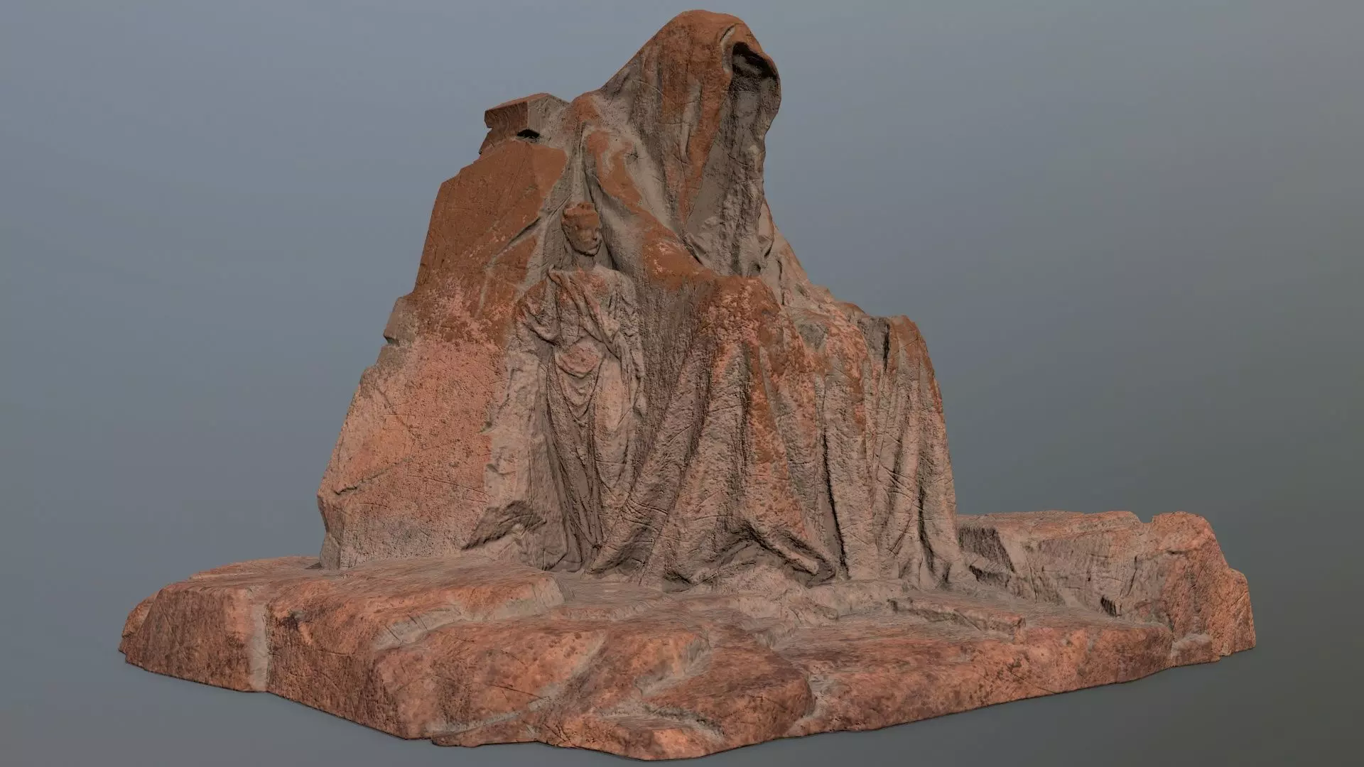 statue gate Low-poly 3D model