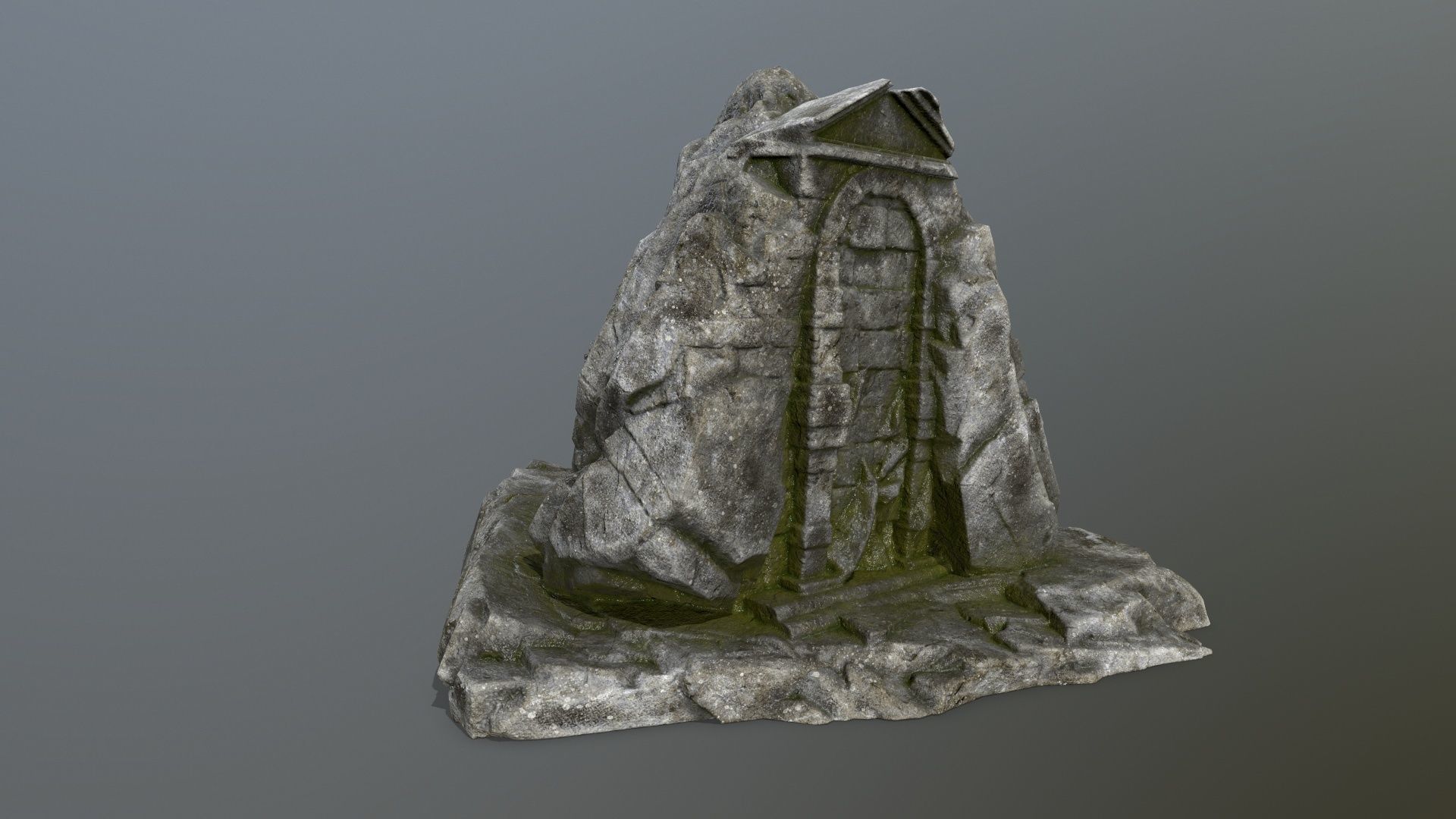 statue gate   Low-poly 3D model_8