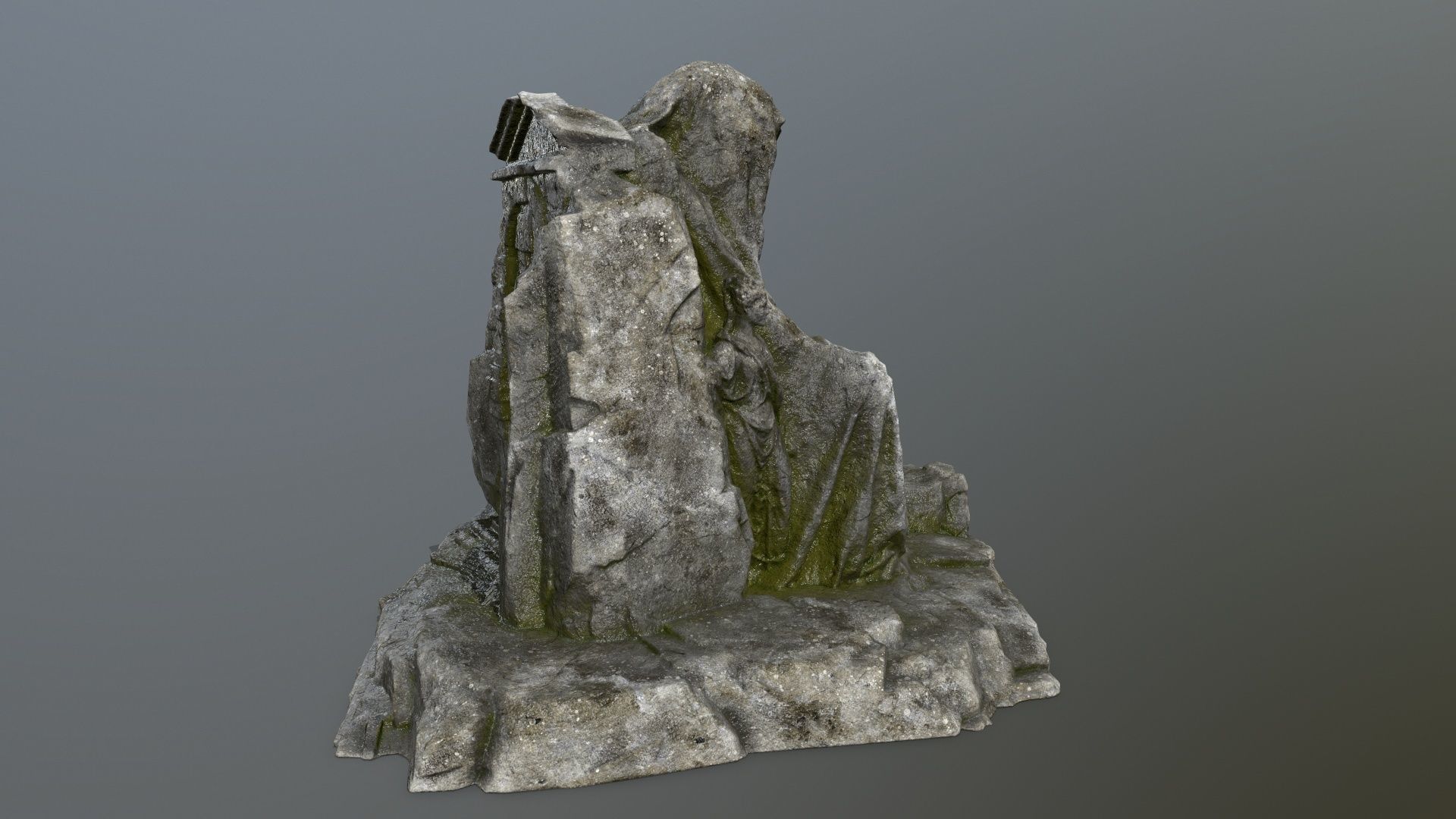 statue gate   Low-poly 3D model_5