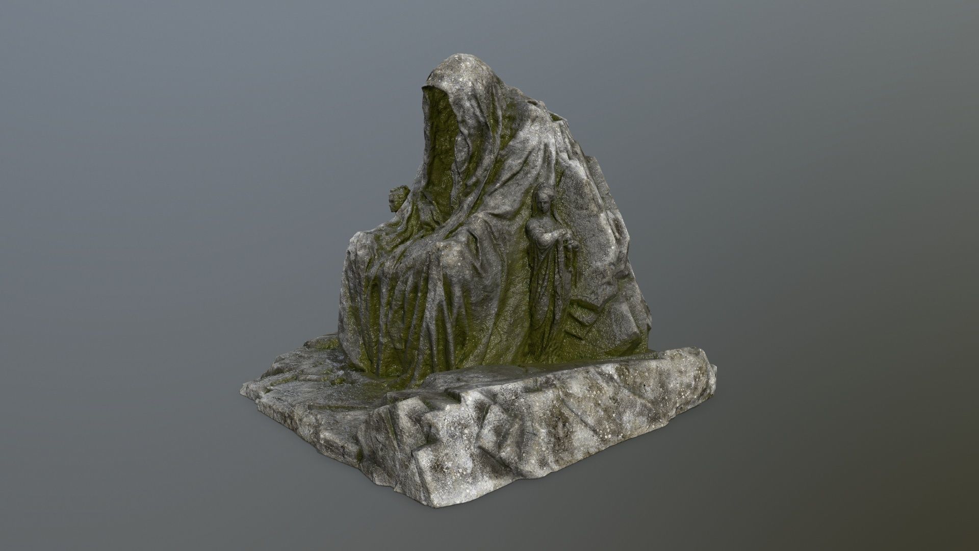 statue gate   Low-poly 3D model_11