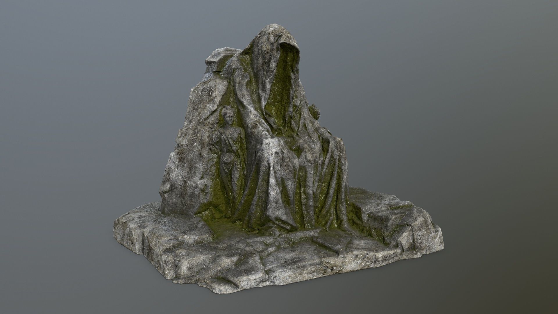 statue gate   Low-poly 3D model_3