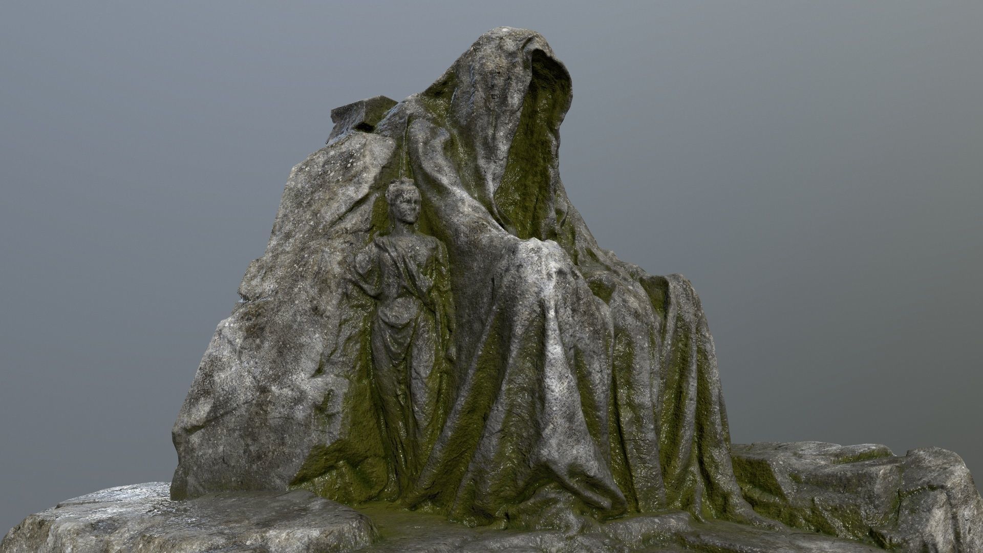 statue gate   Low-poly 3D model_2