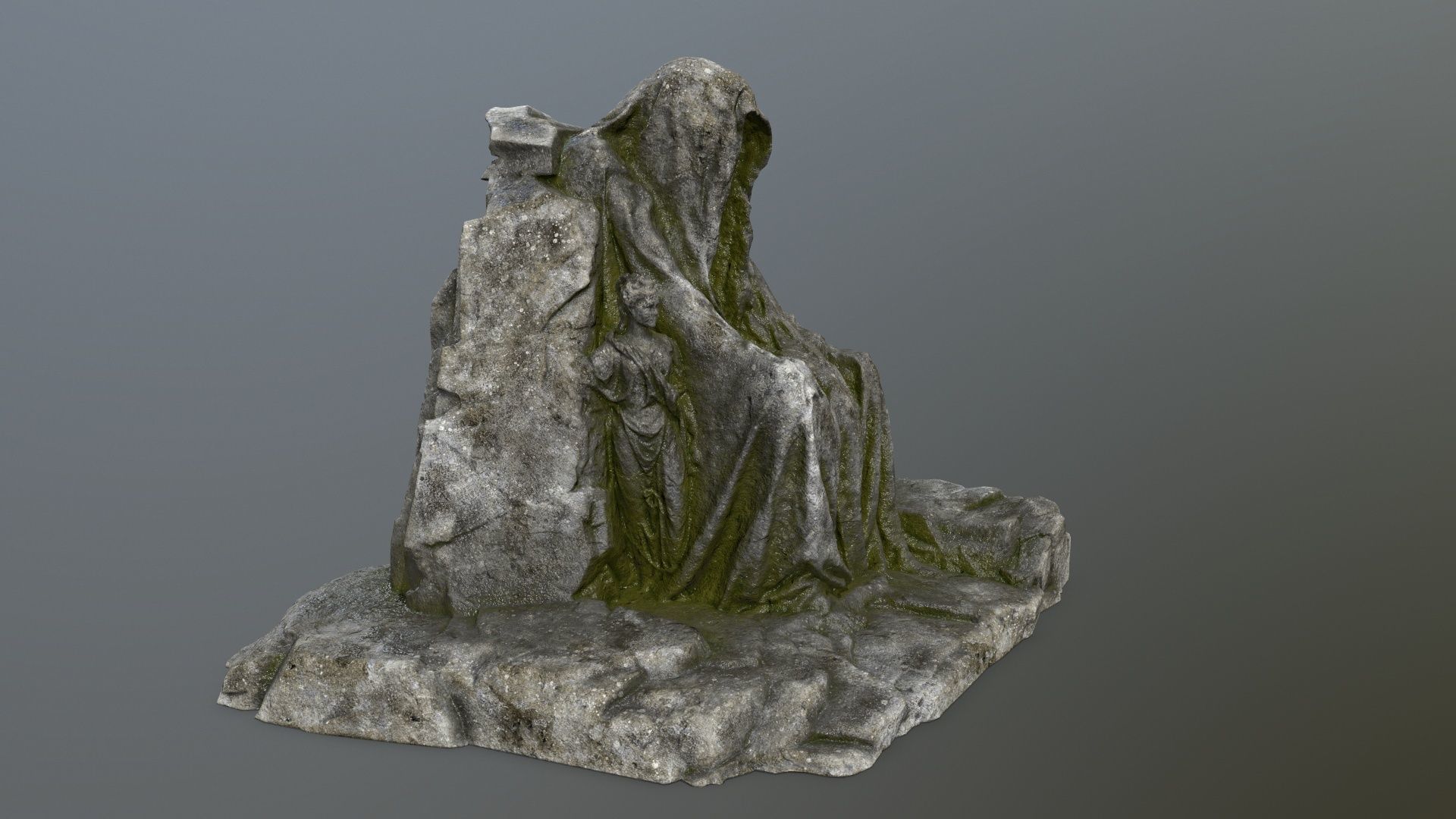 statue gate   Low-poly 3D model_4