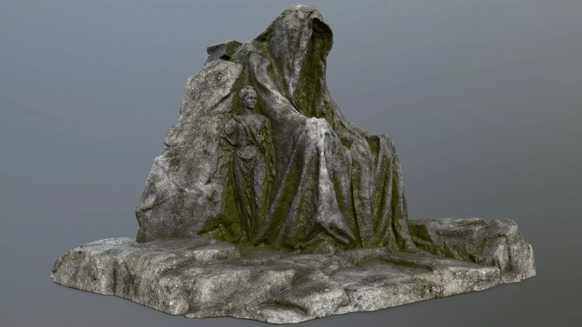 statue gate   Low-poly 3D model_0