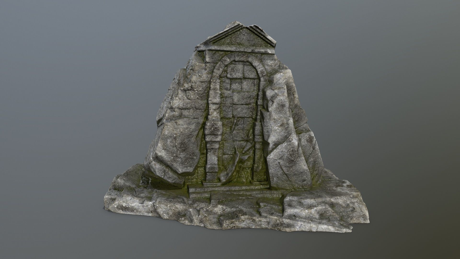 statue gate   Low-poly 3D model_7