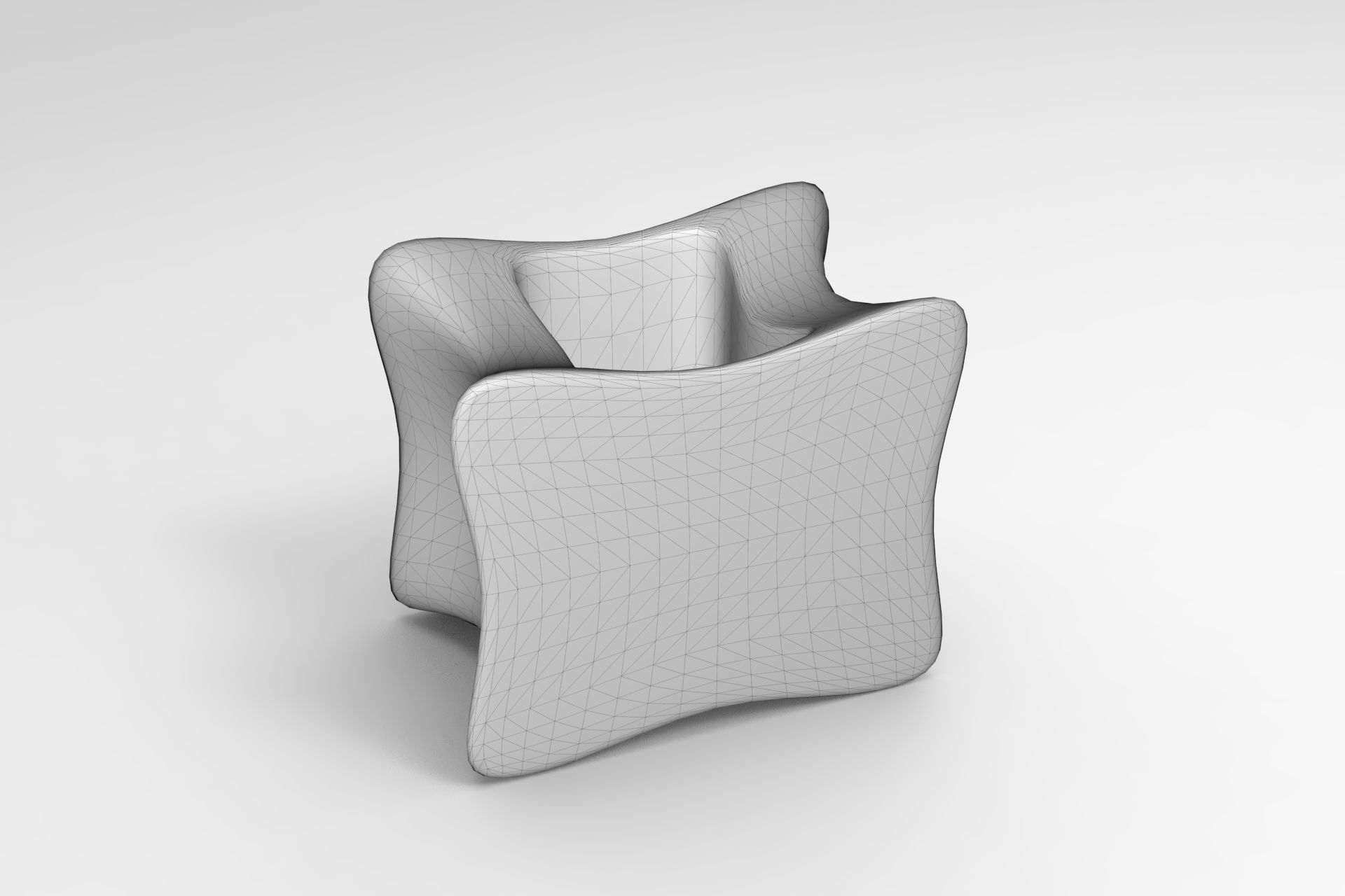 Doux Plant Pot Low-poly 3D model_5